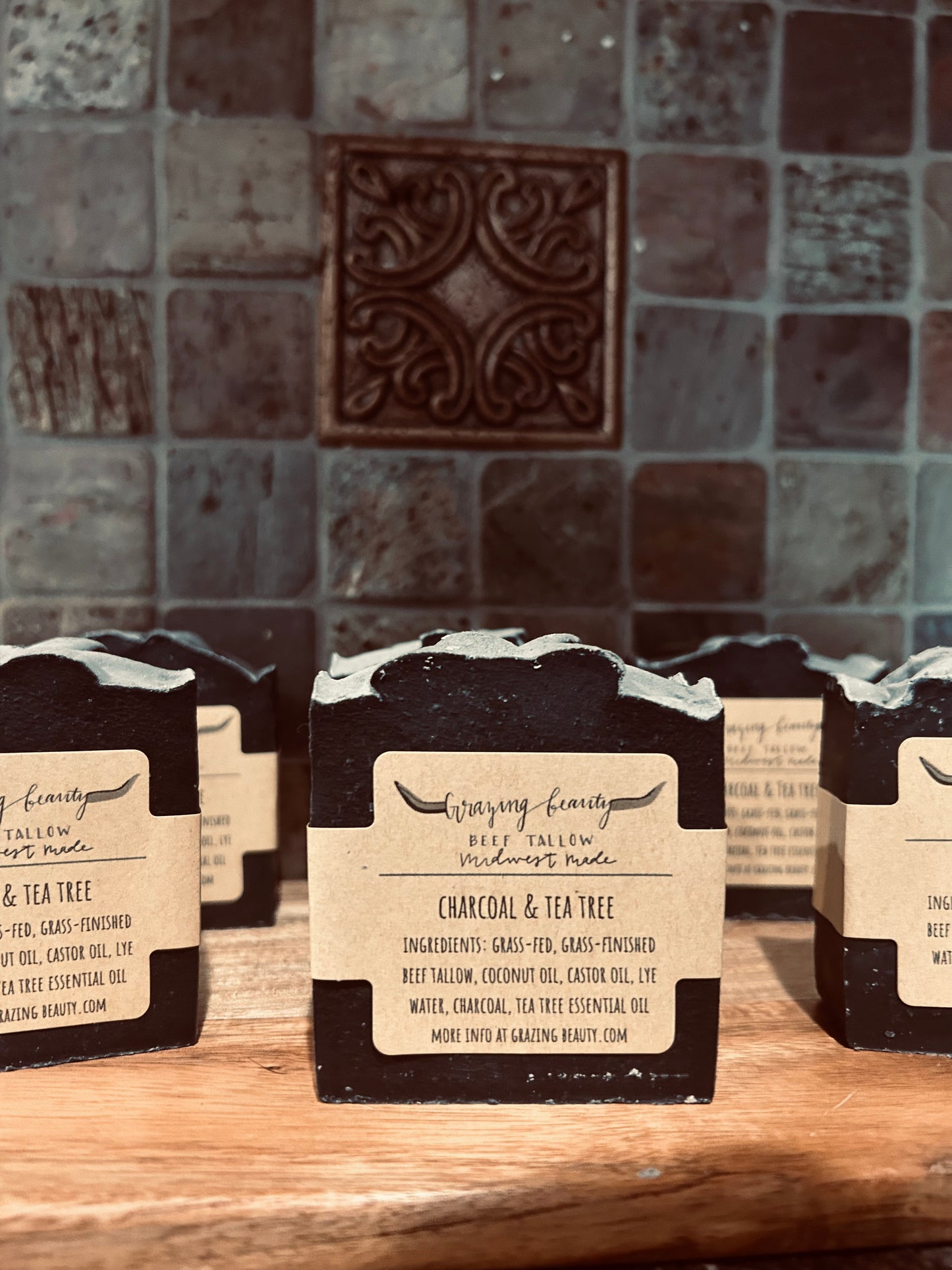 Charcoal Tea Tree Tallow Bar Soap